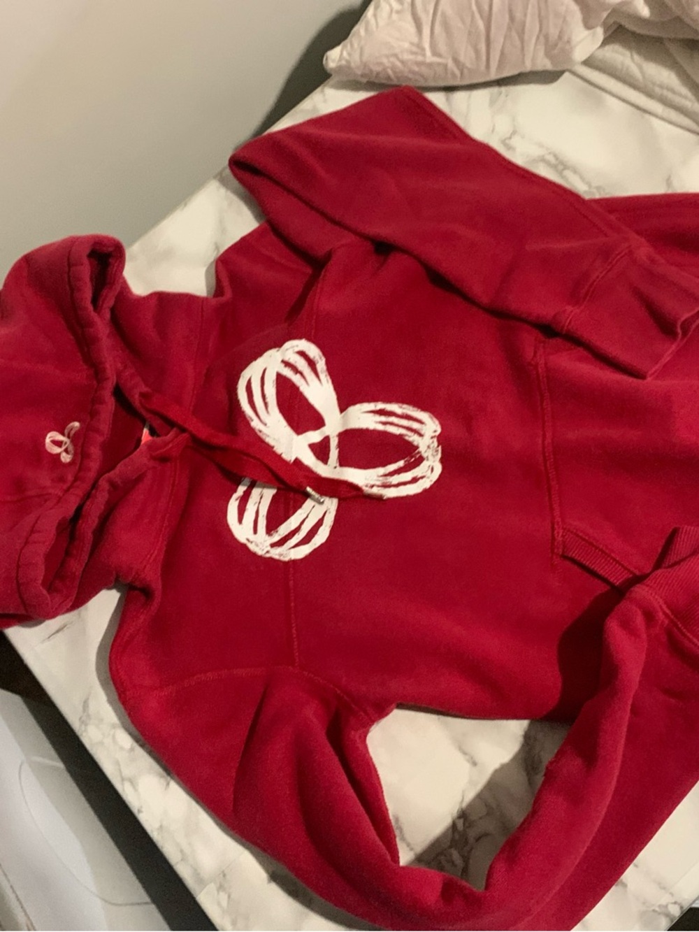 TNA Girls/Ladies Xxsm Red Pullover Hoody with White embroidered logo